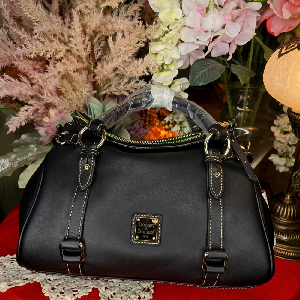 NWT Dooney & Bourke Black Leather Satchel